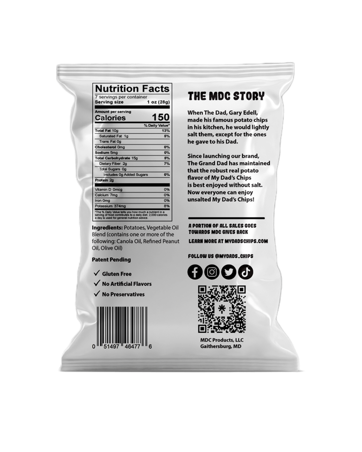 My Grand Dad's Chips - Unsalted