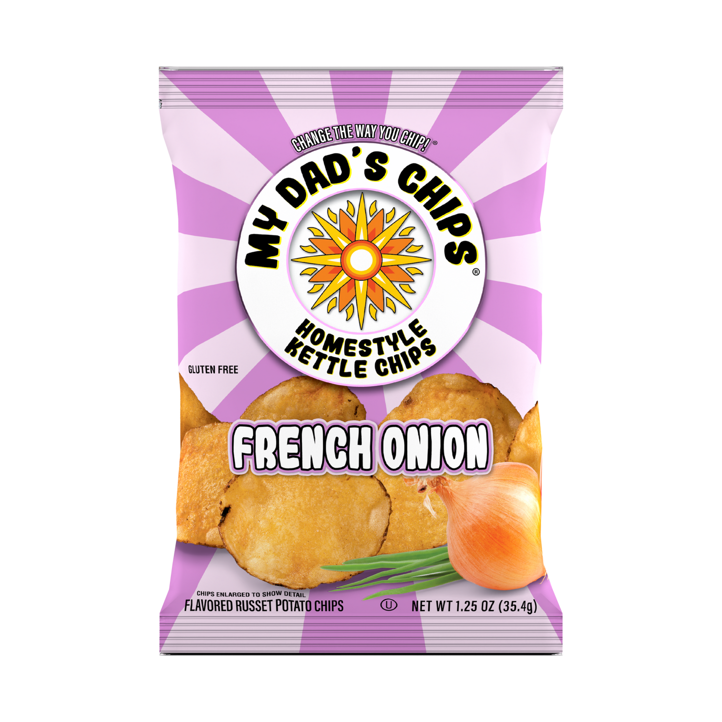 My Dad's Chips | Thin Sliced Kettle Potato Chips | French Onion