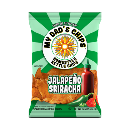 My Dad's Chips | Thin Sliced Kettle Potato Chips | Jalapeño Sriracha