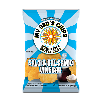 My Dad's Chips | Thin Sliced Kettle Potato Chips | Salt & Balsamic Vinegar