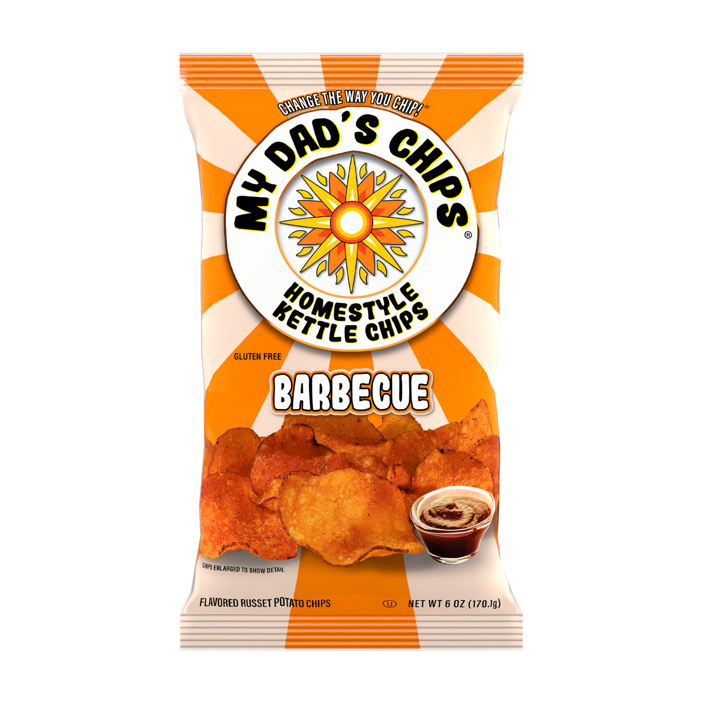 My Dad's Chips | Thin Sliced Kettle Potato Chips | Barbecue